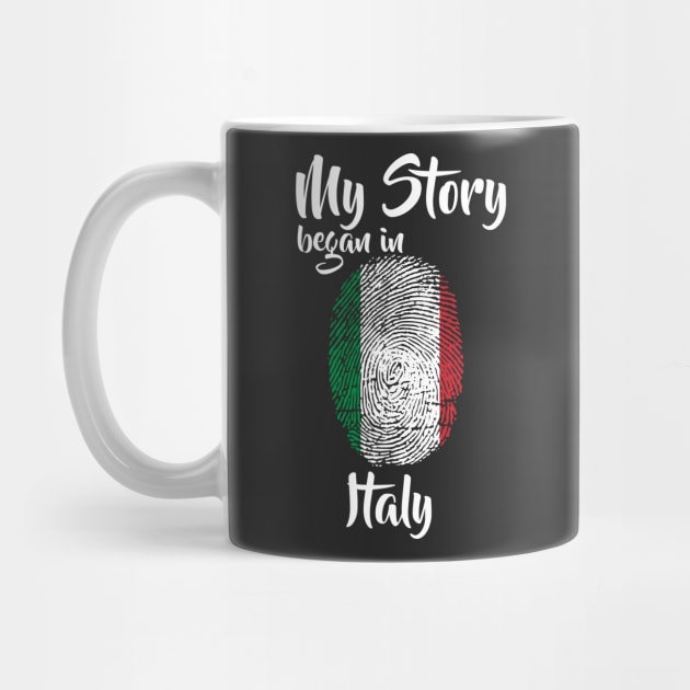 Italy Flag Fingerprint My Story DNA Italian by Your Culture & Merch